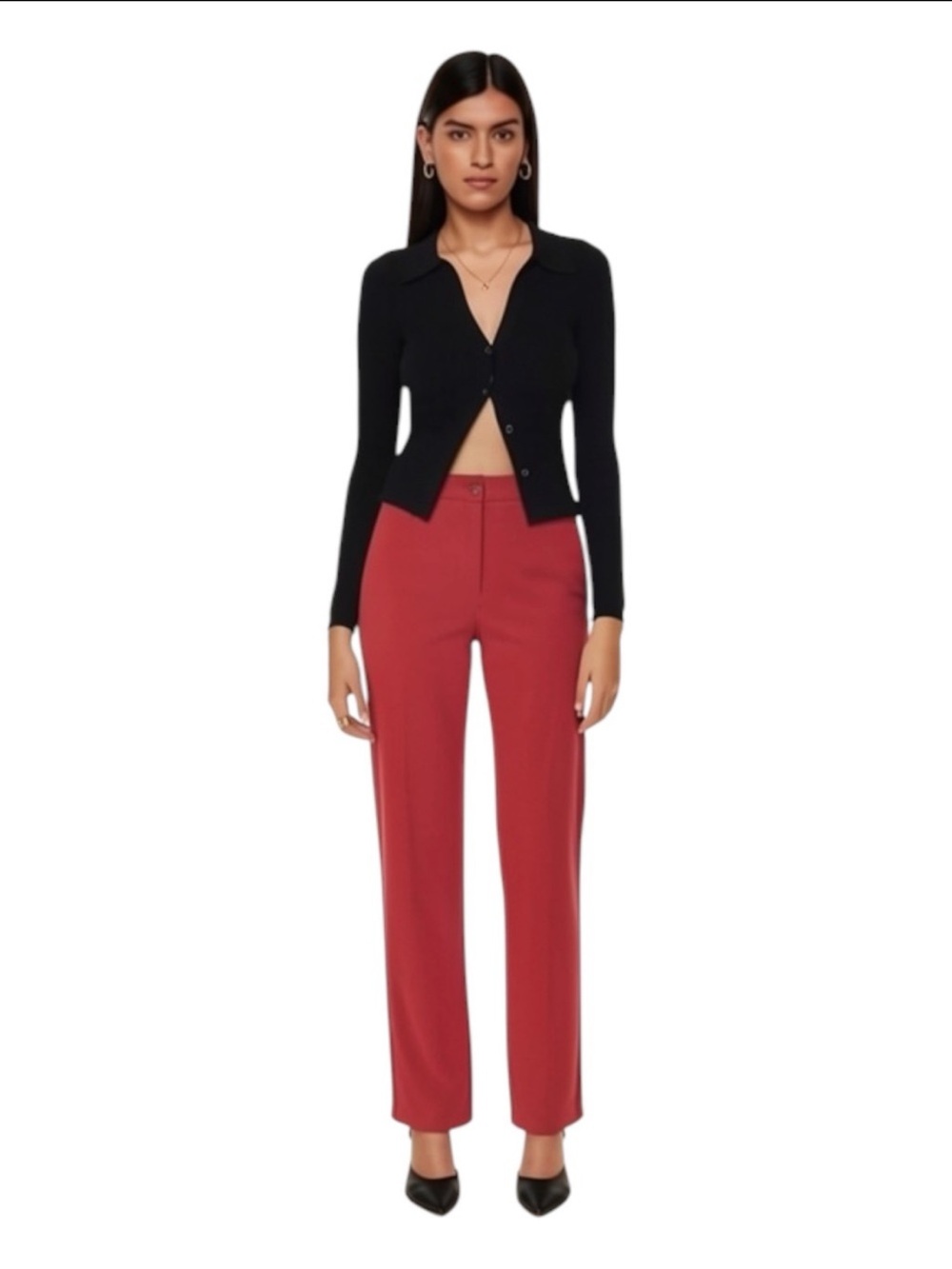 NWOT Aritzia Melina High Rise Straight Leg Faux Leather Pants Size 2